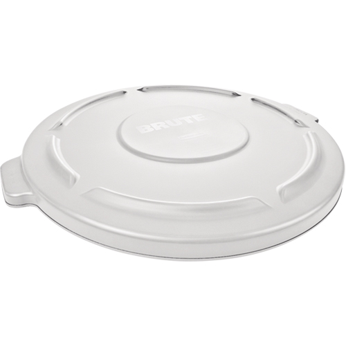 Rubbermaid FG264560WHT Couvercles ronds Brute, Couvercle plat, Plastique/Poly&eacute;thyl&egrave;ne, Convient aux contenants 24" dia.