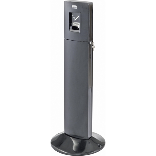 Rubbermaid FGR93400BK Stations pour fumeurs metropolitan, Sur pied, Acier inoxydable, Capacit&eacute; 1,6 gal. US, Hauteur 42-4/5"
