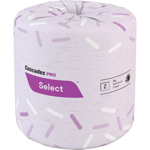 Cascades B042 Pro Select&reg; Toilet Paper, 2 Ply, 500 Sheets/Roll, White