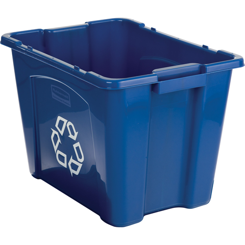 Rubbermaid FG571473BLUE Recycling Boxes, Curbside, 14 US gal.