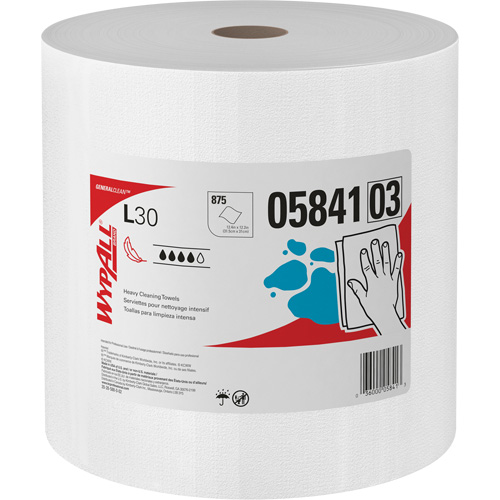 Kimberly-Clark 5841 L30 Wipers, Utility, 12-2/5" L x 13-1/3" W