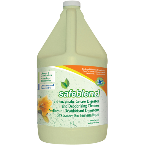 Safeblend ECFLG04 Bioenzymatic Grease Digester & Deodorizing Cleaners, 4 L/4.0 L