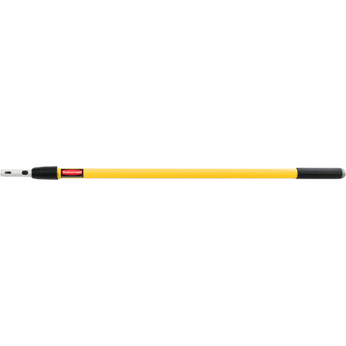 Rubbermaid FGQ75500YL00 Handle, Aluminum, Telescopic, Quick-Connect Tip, 48"-72" Length