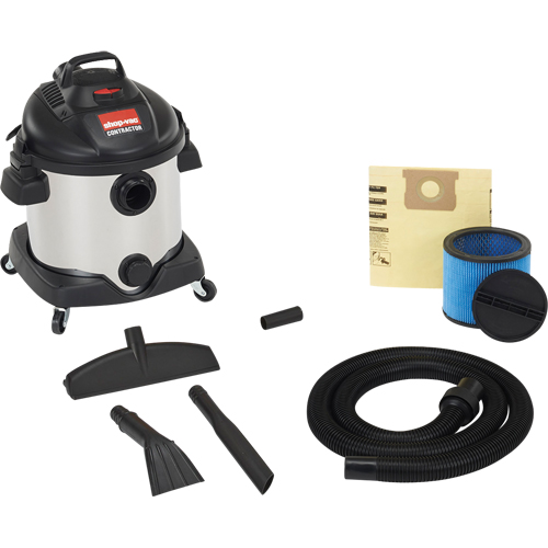 SHOP VAC Stainless Steel Wet/Dry Vacuum 5.5 Peak HP JD435 (5875110