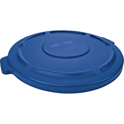 Rubbermaid FG263100BLUE Brute® Round Trash Can Top, Flat Lid