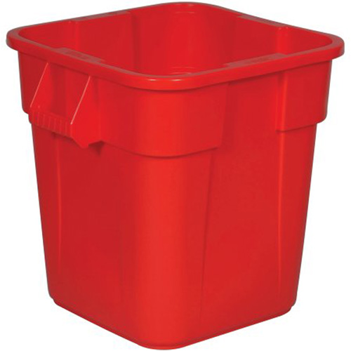 Rubbermaid FG352600RED Poubelle carr&eacute;e Brute, Plastique, 28 gal. US