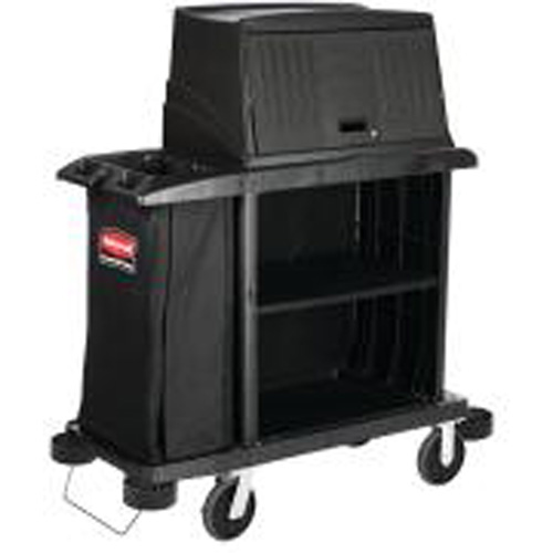 Rubbermaid FG619000BLA Chariot d'entretien m&eacute;nager compact sup&eacute;rieur