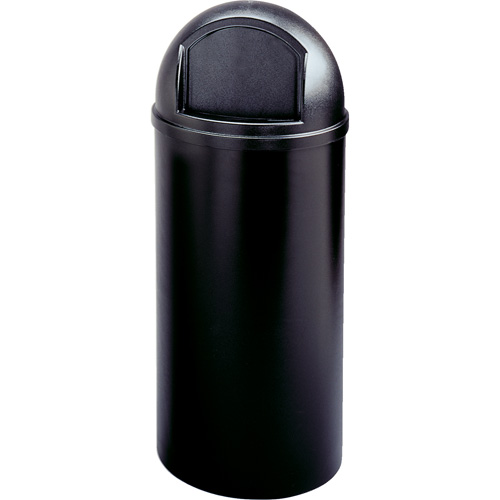 Rubbermaid FG816088BLA Poubelle ronde classique Marshal, Fibre de verre, 15 gal. US