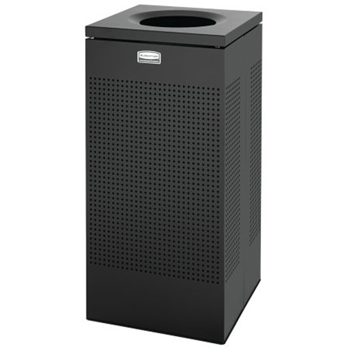 Rubbermaid FGSC14EPLTBK Poubelle carr&eacute;e sans couvercle Silhouette, Acier, 20 gal. US