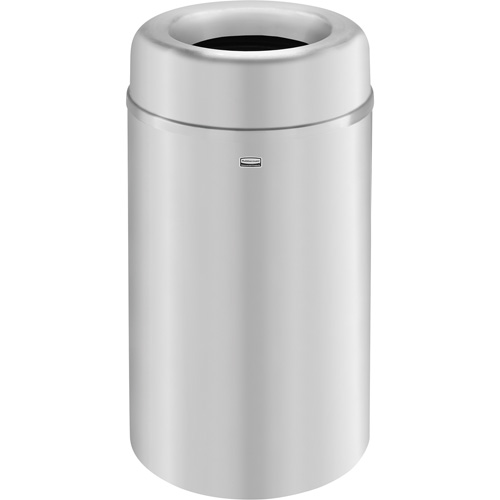 Rubbermaid FGAOT30SAPL Crowne Open-Top Round Waste Receptacle, Steel, 30 US gal.