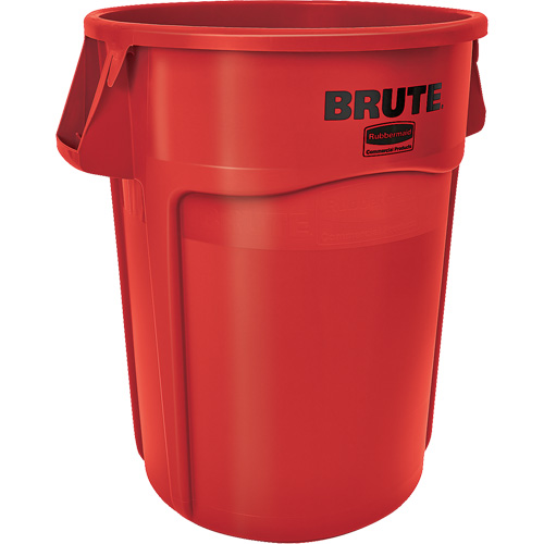 Rubbermaid FG264360RED Vented Brute&reg; Waste Container, Plastic, 44 US gal.