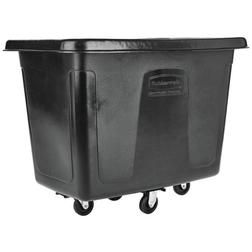 Rubbermaid FG461200BLA Bulk Cube Truck, Polyethylene, 42-13/16" L x 28" W x 33" H, 12 cu.ft. Volume, 400 lbs. Capacity