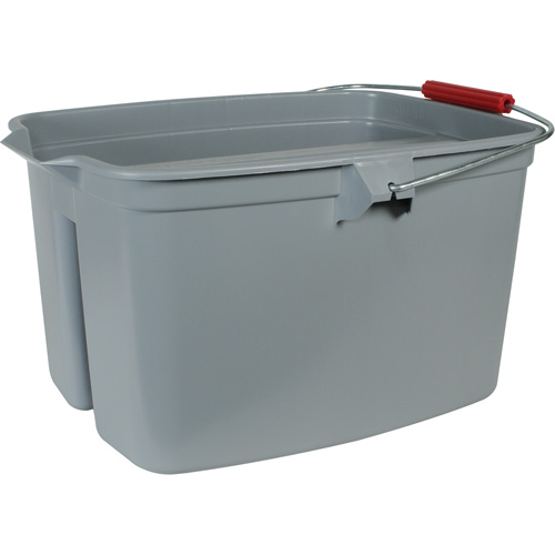 Rubbermaid FG262888GRAY Seau &agrave; double usage, Capacit&eacute; de 5 gal. US (20 pintes), Gris