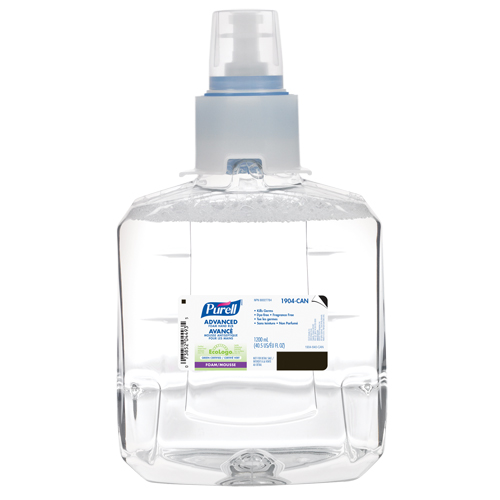 Purell 1904-02-CAN00 LTX-12 Advanced Foam Hand Sanitizer, 1200 ml, Cartridge Refill, 70% Alcohol