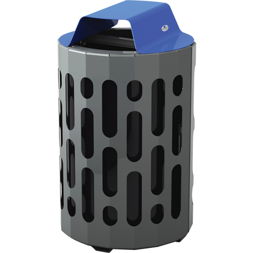 Frost 2020-BLUE 2020 Stingray Waste Receptacles, Metal, 42 US gal.