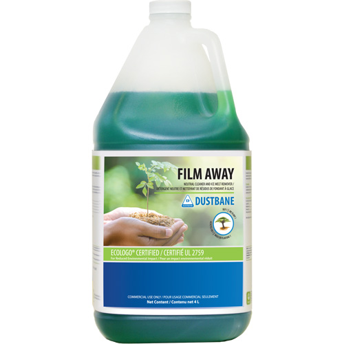 Dustbane 51440 Film Away Neutral Detergent and Ice Melt Remover, Jug, 4 L