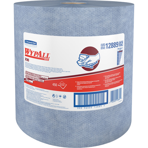 Kimberly-Clark 12889 Essuie-tout X90 jumbo en rouleau, Robuste, 12-1/5" lo x 12-2/5" la