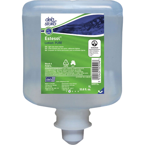 SC Johnson Professional PUW1L Estesol&reg; Pure Light-Duty Hand Cleaner, Cream, 1 L, Refill, Fresh Scent