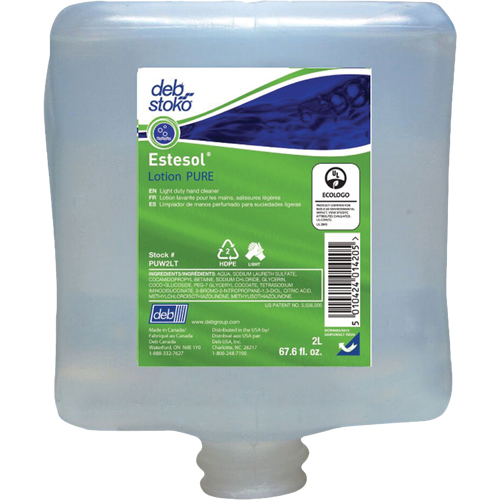 SC Johnson Professional PUW2LT Estesol&reg; Pure Light-Duty Hand Cleaner, Cream, 2 L, Refill, Fresh Scent