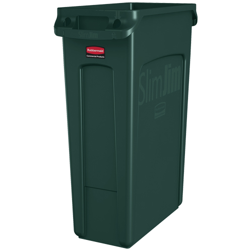 Rubbermaid 1956186 Slim Jim&reg; Vented Containers, Polyethylene, 23 US gal.