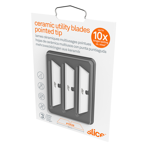 Dentec 2110528 Slice Pointed-Tip Ceramic Utility Knife Blades, Single Style