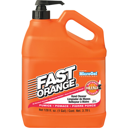 Fast Orange 25219 Hand Cleaner, Pumice, 3.78 L, Pump Bottle, Fresh Scent