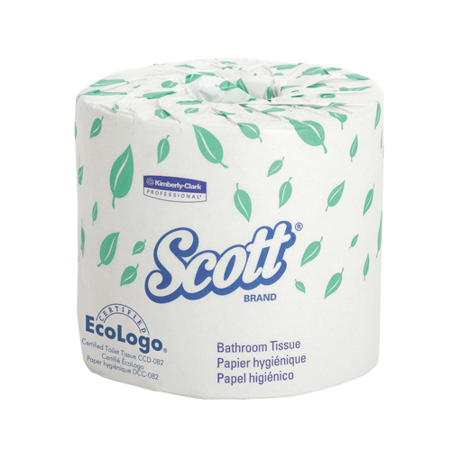 Kimberly-Clark 05102 Papier hygi&eacute;nique Scott, 1 Pli, 550 Feuilles/Rouleu, Longueur 403', Blanc