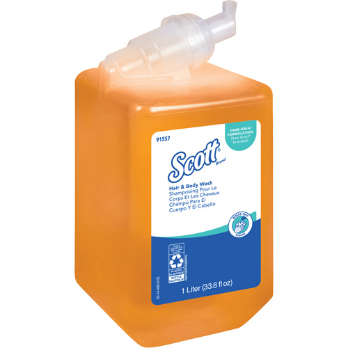 Kimberly-Clark 91557 Savon pour le corps et les cheveux Essential de Scott, 1000 ml, Fraîcheur, Bouteille
