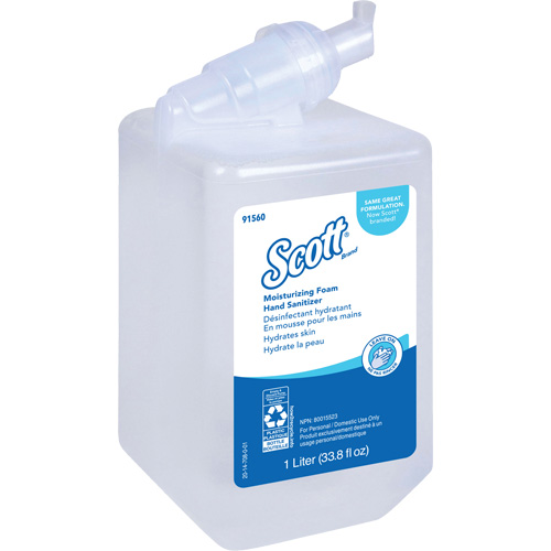 Kimberly-Clark 91560 Scott&reg; Pro Moisturizing Foam Hand Sanitizer, 1000 ml, Cartridge Refill, 62% Alcohol