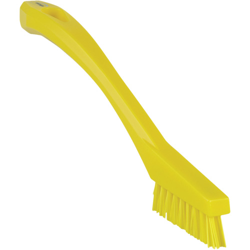 Vikan 44016 Detail Brush, Stiff Bristles, 8" Long, Yellow