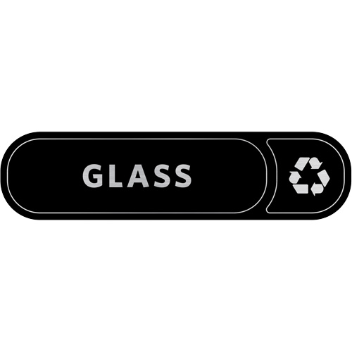 Rubbermaid 1988027 Glass Label for Recycling Bin