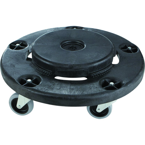 Rubbermaid FG264043BLA Brute&reg; Quiet Dolly, Polyethylene, Black, Fits: 26-1/2" Dia.