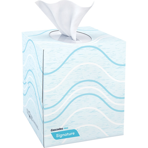 Cascades F710 Pro Signature Facial Tissue, 2 Ply, 8" L x 8" W, 90 Sheets/Box