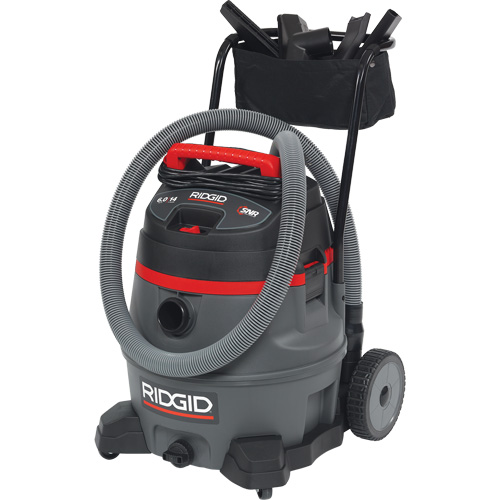 Ridgid 62718 NXT Industrial Vacuum with Cart, Wet-Dry, 6 HP, 14 US Gal. (53 Litres)