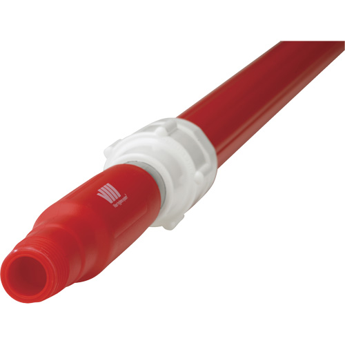 Vikan 29754 Manche de brosse pour plateforme, Brosse/Support &agrave; tampon, Rouge, T&eacute;lescopique, 62"-113" lo