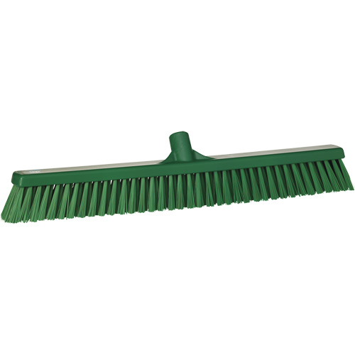 Vikan 31942 Balai-brosse &agrave; soies combin&eacute;es, Crins Cors&eacute;/Fin, 24", Polyester, Vert