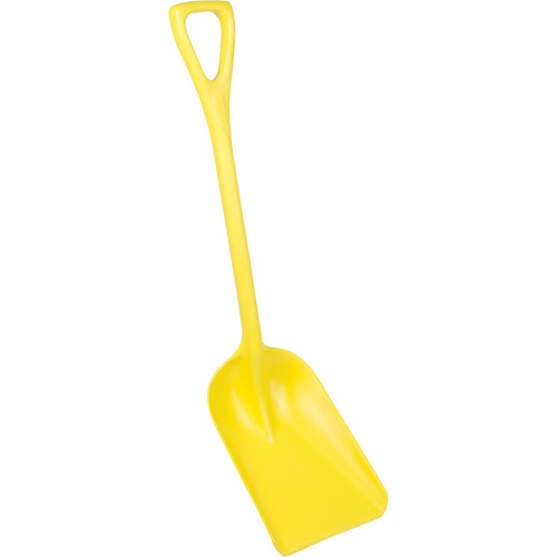 Vikan 69816 One-Piece Hygienic Shovel, 10" x 6" Blade, 37-1/2" Length, Plastic, Yellow