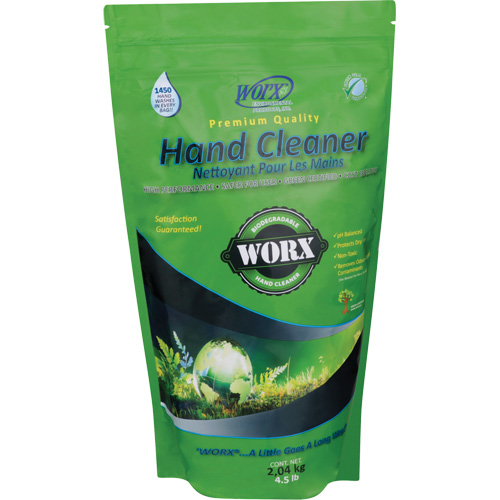 Worx 11-2450 Nettoyant pour les mains biod&eacute;gradable, Poudre, 4,5 lb, Pochette, Sans parfum
