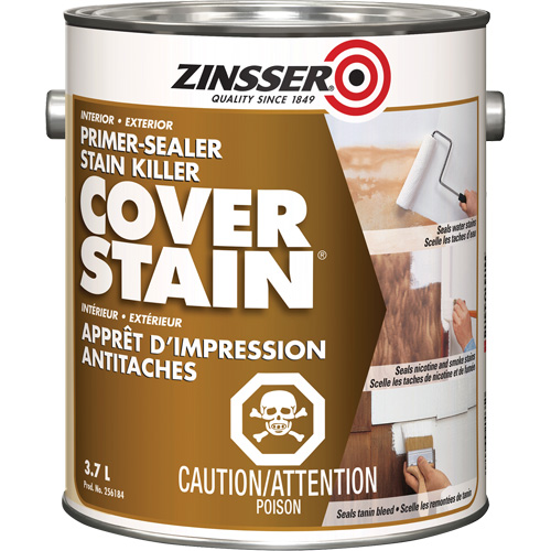 Zinsser 256184 Cover Stain&reg; Oil-Base Primer Sealer, 3.7 L, Gallon, White