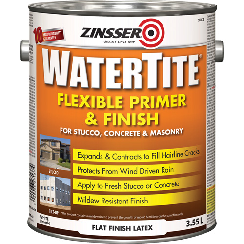 Zinsser 283570 Watertite&reg; Weatherproof Flexible Primer & Finish, 3.55 L, Gallon, White