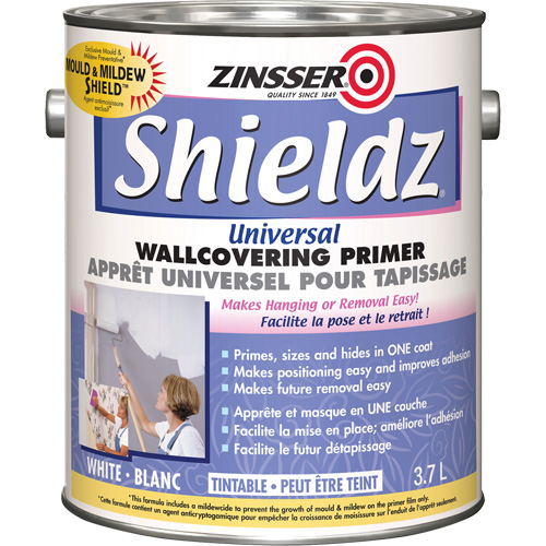 Zinsser Z02511 Shieldz&reg; Universal Wall Covering Primer, 3.7 L, Gallon, Tintable White
