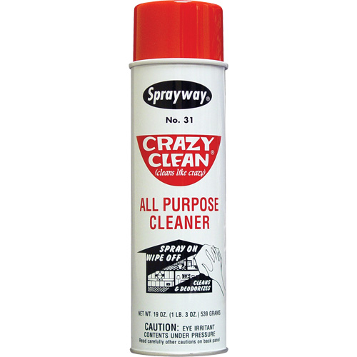Sprayway 1-57598 Crazy Clean&reg; All Purpose Cleaner, 20 oz., Aerosol Can