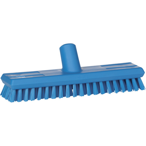 Vikan 70413 Brosse lave-pont aliment&eacute;e en eau, Crins Extra-ferme, 10-3/4", Polyester, Bleu