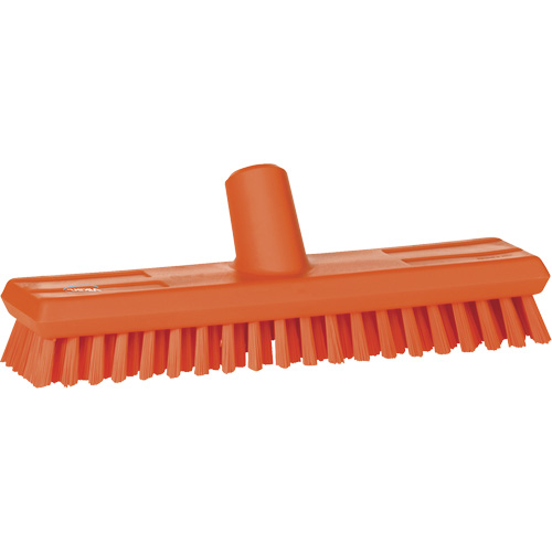 Vikan 70417 Brosse lave-pont aliment&eacute;e en eau, Crins Extra-ferme, 10-3/4", Polyester, Orange
