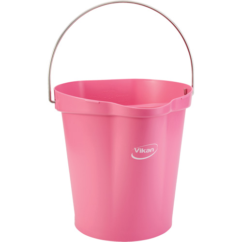 Vikan 56861 Food Hygiene Bucket, Pink, 3 US gal.