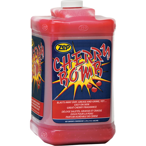 Zep M60323 Nettoyant surpuissant pour les mains Cherry Bomb, Pierre ponce, 3,78 L, Bouteille, Cerise