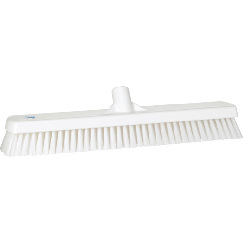 Vikan 70625 Deck & Wall Scrub Brush, Stiff Bristles, 19", Polyester, White
