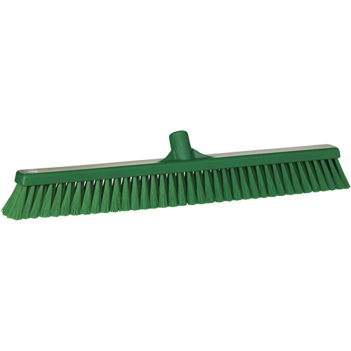Vikan 31992 Small Particle Push Broom Head, Fine Bristles, 24", Polyester, Green