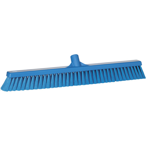 Vikan 31993 Small Particle Push Broom Head, Fine Bristles, 24", Polyester, Blue