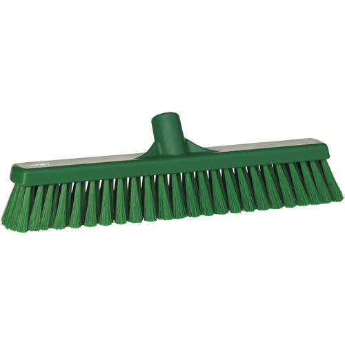Vikan 31792 Small Particle Push Broom Head, Fine Bristles, 16-1/2", Polyester, Green